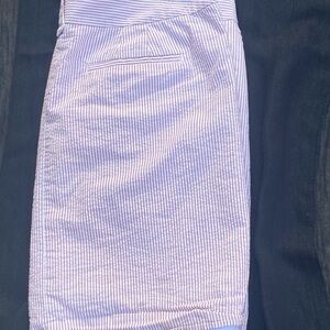 LOFT Striped Pencil Skirt in Blue and White